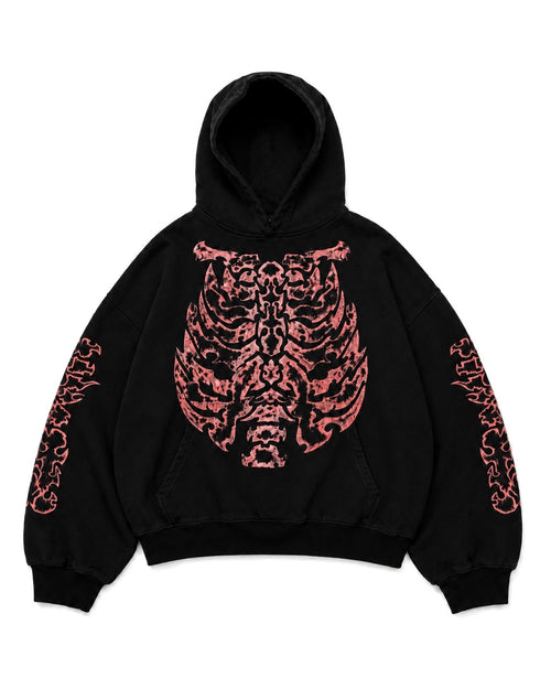 HEAVYWEIGHT HOODIE BLACK "INSIDE BONES V2"