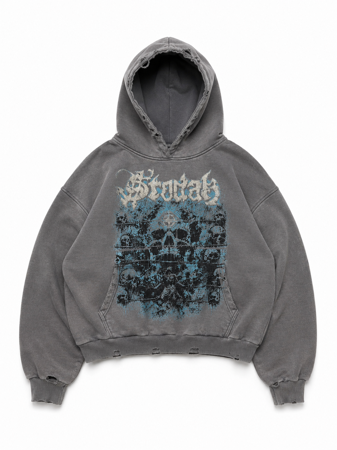 HEAVYWEIGHT HOODIE WASHED “PRISON DEATH"