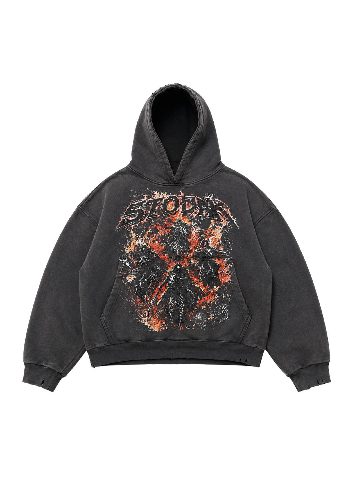 HEAVYWEIGHT HOODIE "APOCALYPSE" WASHED GREY