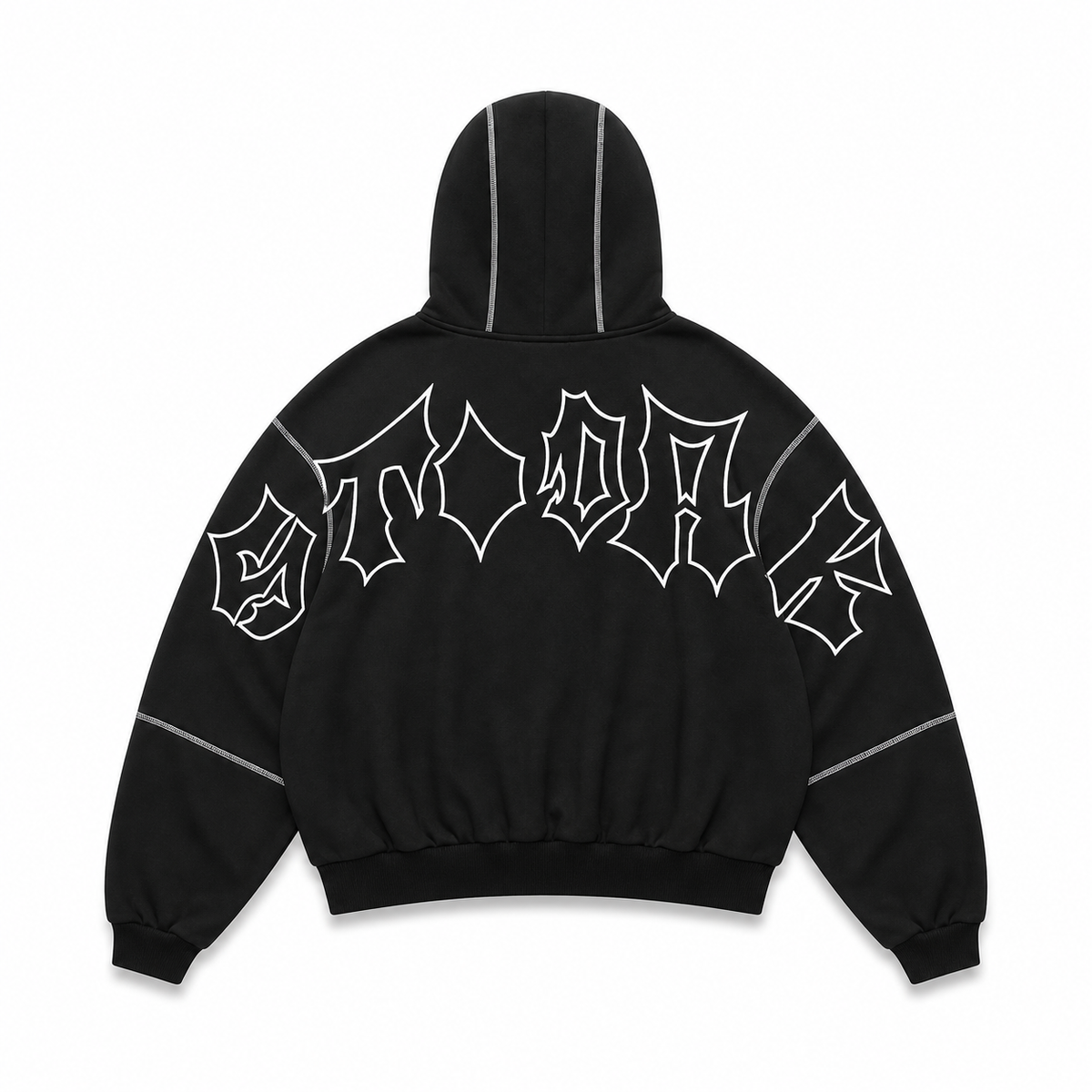 [PRE-ORDEN] HEAVYWEIGHT HOODIE BIG LOGO WHITE SEAMS