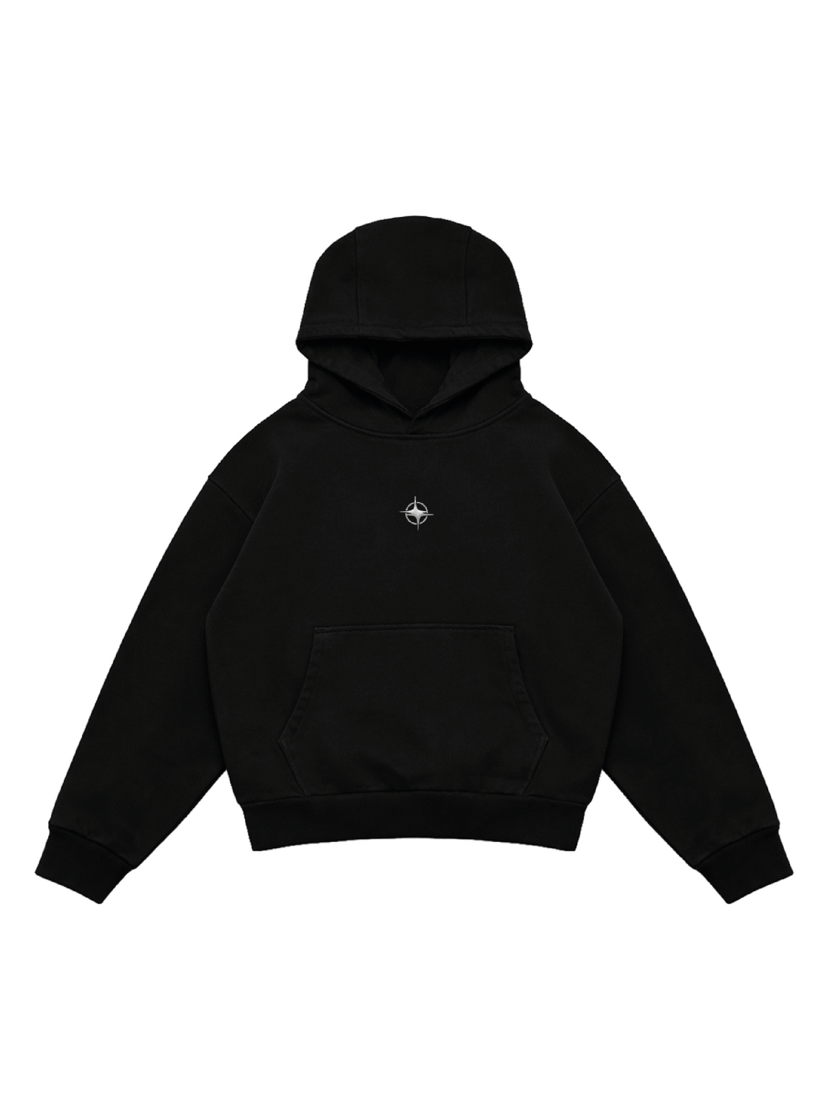 HEAVYWEIGHT HOODIE "METAL LOGO" BLACK