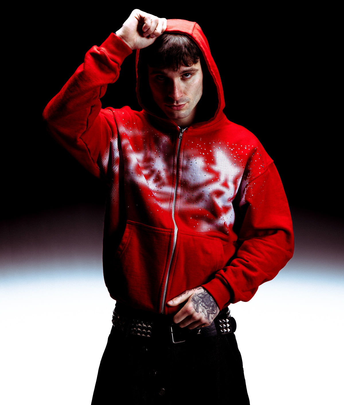 HEAVYWEIGHT ZIPPER RED "EIGHT POINTS"