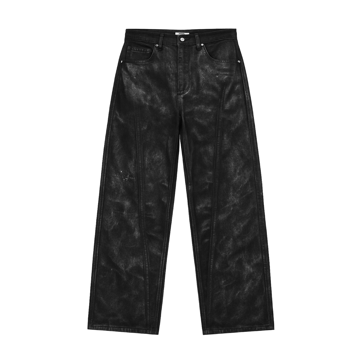Waxed Baggy Jeans