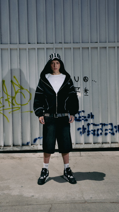 HEAVYWEIGHT LAST DAY ON EARTH ZIP UP HOODIE - BLACK