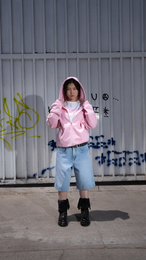 HEAVYWEIGHT LAST DAY ON EARTH ZIP UP HOODIE - ROSE