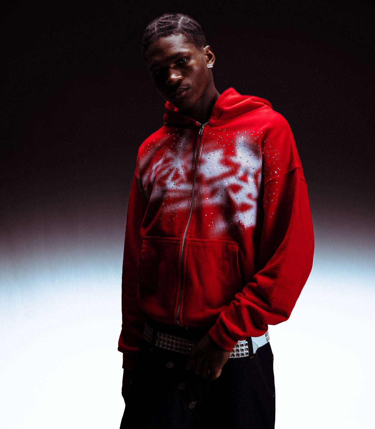 HEAVYWEIGHT ZIPPER RED "EIGHT POINTS"