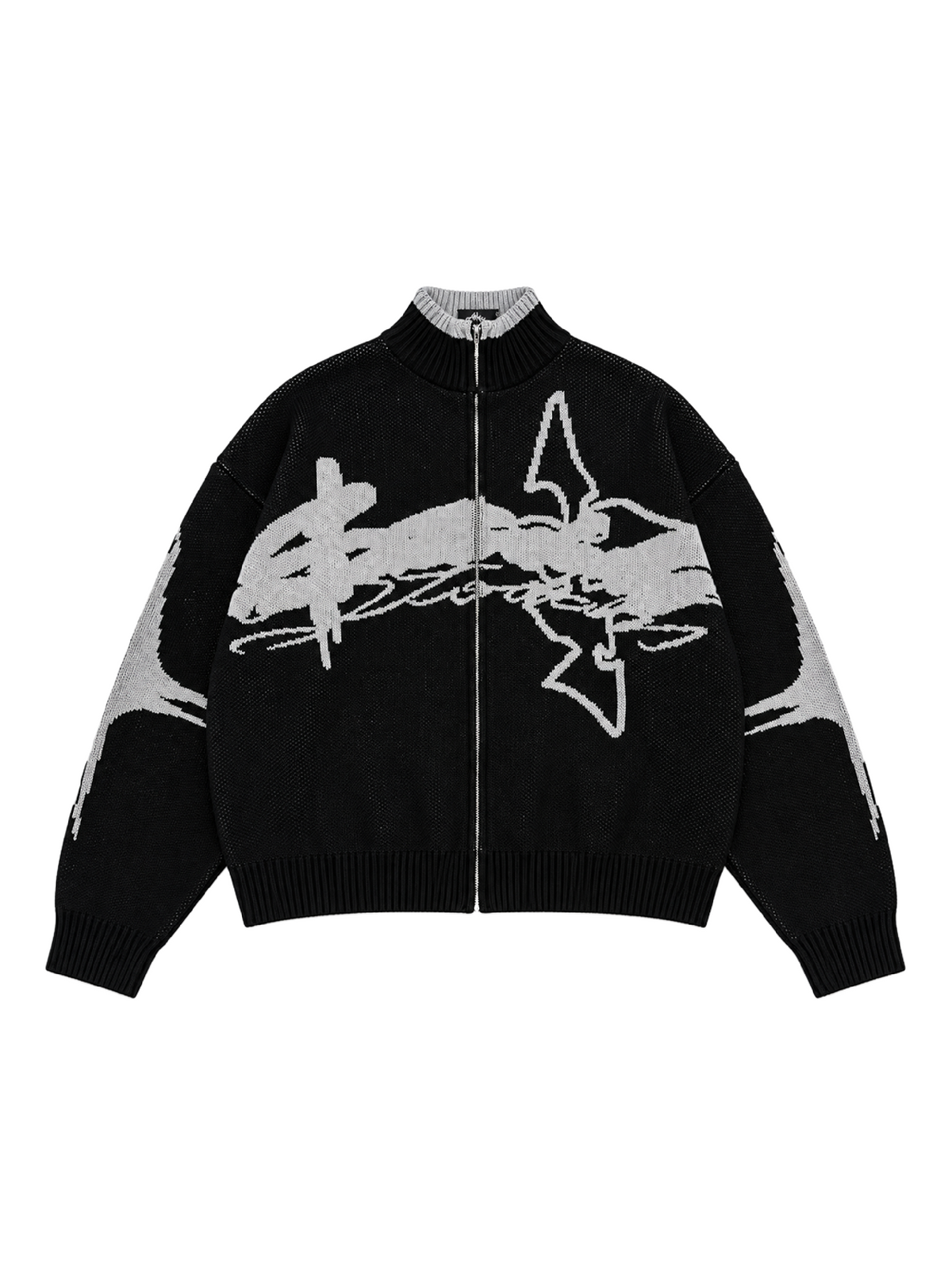 KNIT ZIPPER “STK-C” NEGRO